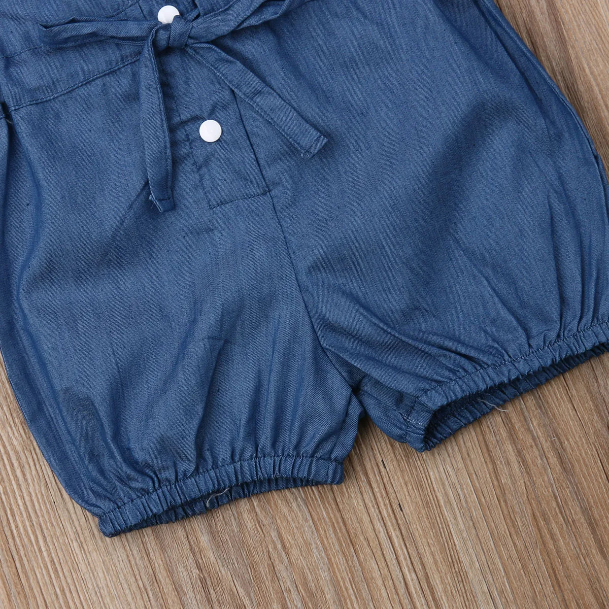 Children Summer Clothing 1-6Y Infant Baby Girl Kid Romper Ruffle Fly Sleeve Belt Jumpsuit Floral/Solid Outfit Clothes | Детская одежда