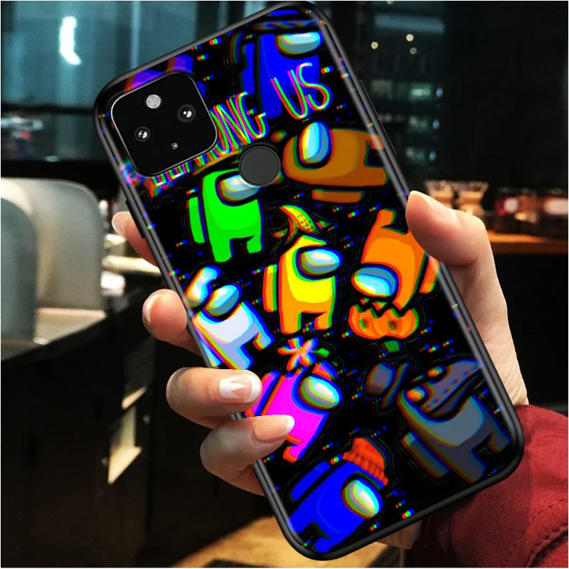

Amongs Us Game Shockproof Cover for Google Pixel 5 4 4A XL 5G Black Phone Case Shell Soft Fundas Coque Capa