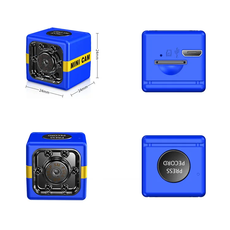 Маленькая секретная мини камера умная с датчиком тела безопасности Wi Fi ночное