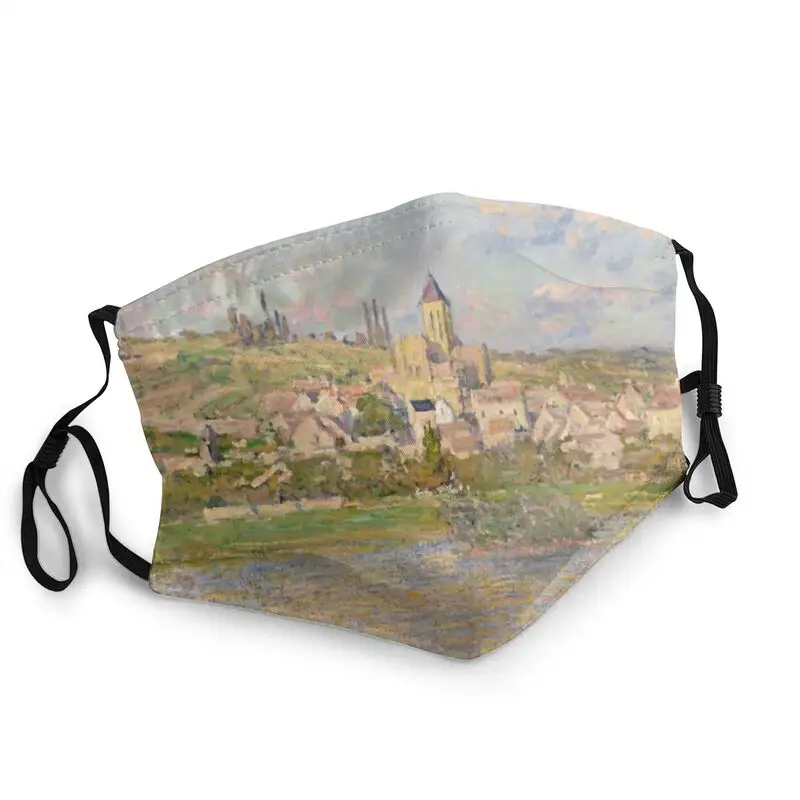 

Claude Monet Vetheuil Washable Face Mask Unisex Adult Famous Oil Painting Dustproof Protection Cover Respirator Mouth Muffle
