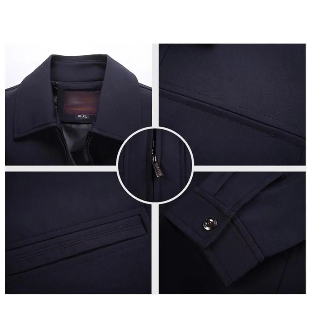 

Men Autumn Thick Warm Casual Turndown Collar Coat Windproof Waterproof coats and jackets men 2021