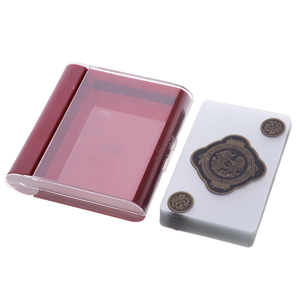 

1 Set Portable PVC Waterproof Poker Playing Cards Clear Indoor Outdoor Game Tool