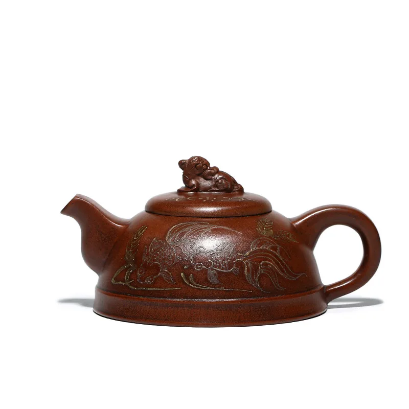 

Purple clay teapot imitating old teapot