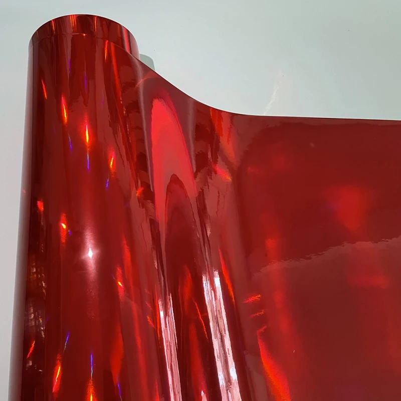 

Клей глянцевый хром голографический красный виниловый рулон DIY Автомобиль Мотоцикл компьютер Ноутбук наклейка на кожу оберточная фольга