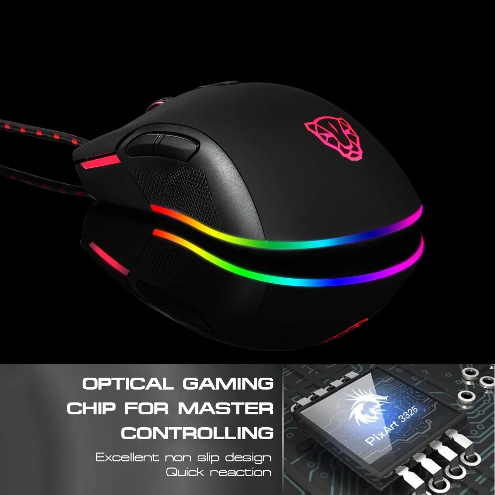 Motospeed V70 USB Проводная игровая мышь PMW3325 5000 dpi PMW3360 12000 dpi компьютер RGB светодиодный многоцветная подсветка отправка с коробкой