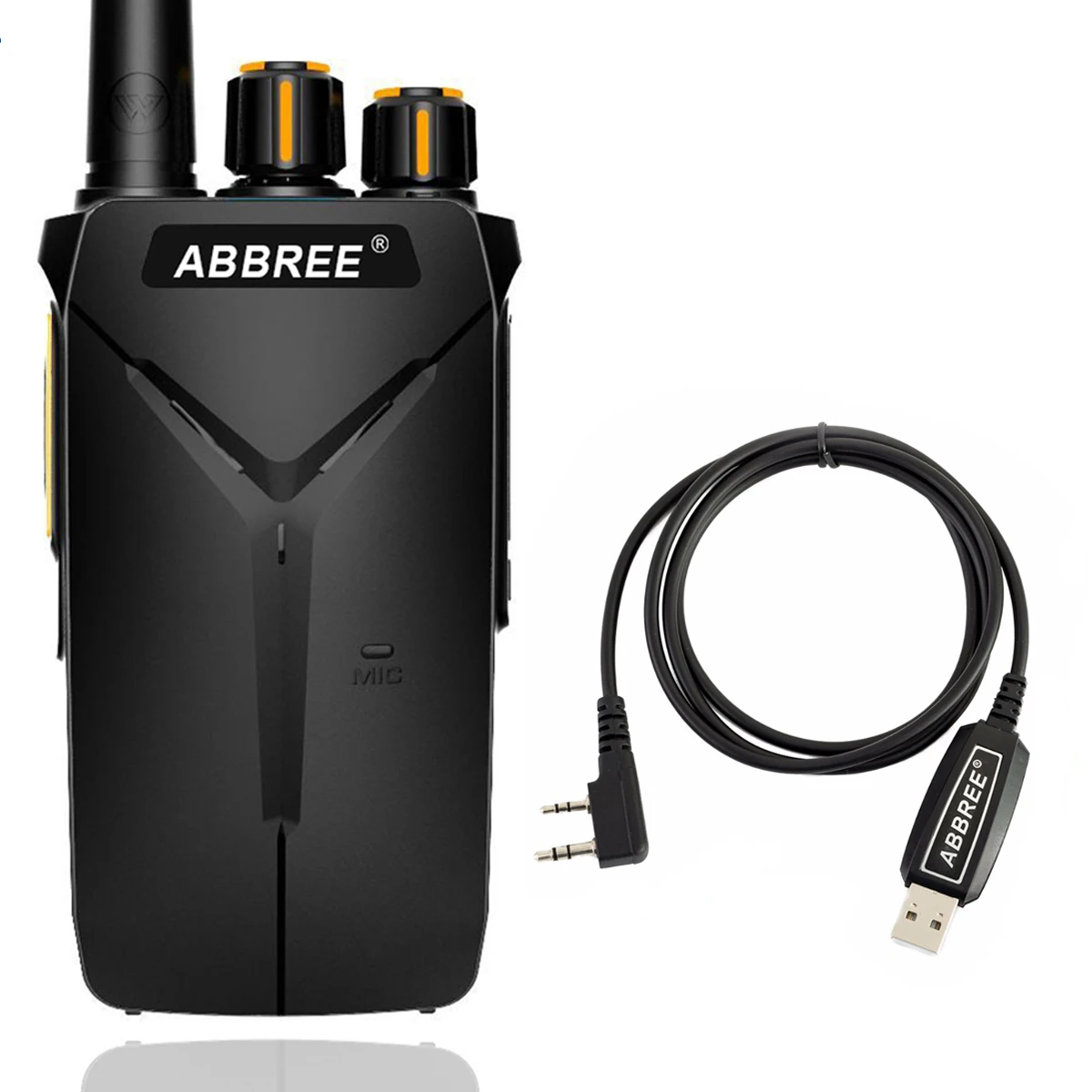 ABBREE AR-F1 10 км Большая дальность мощная рация Портативный CB 5 Вт UHF 400-470 МГц любительский двухполосный радиоприемник - Цвет: add programming
