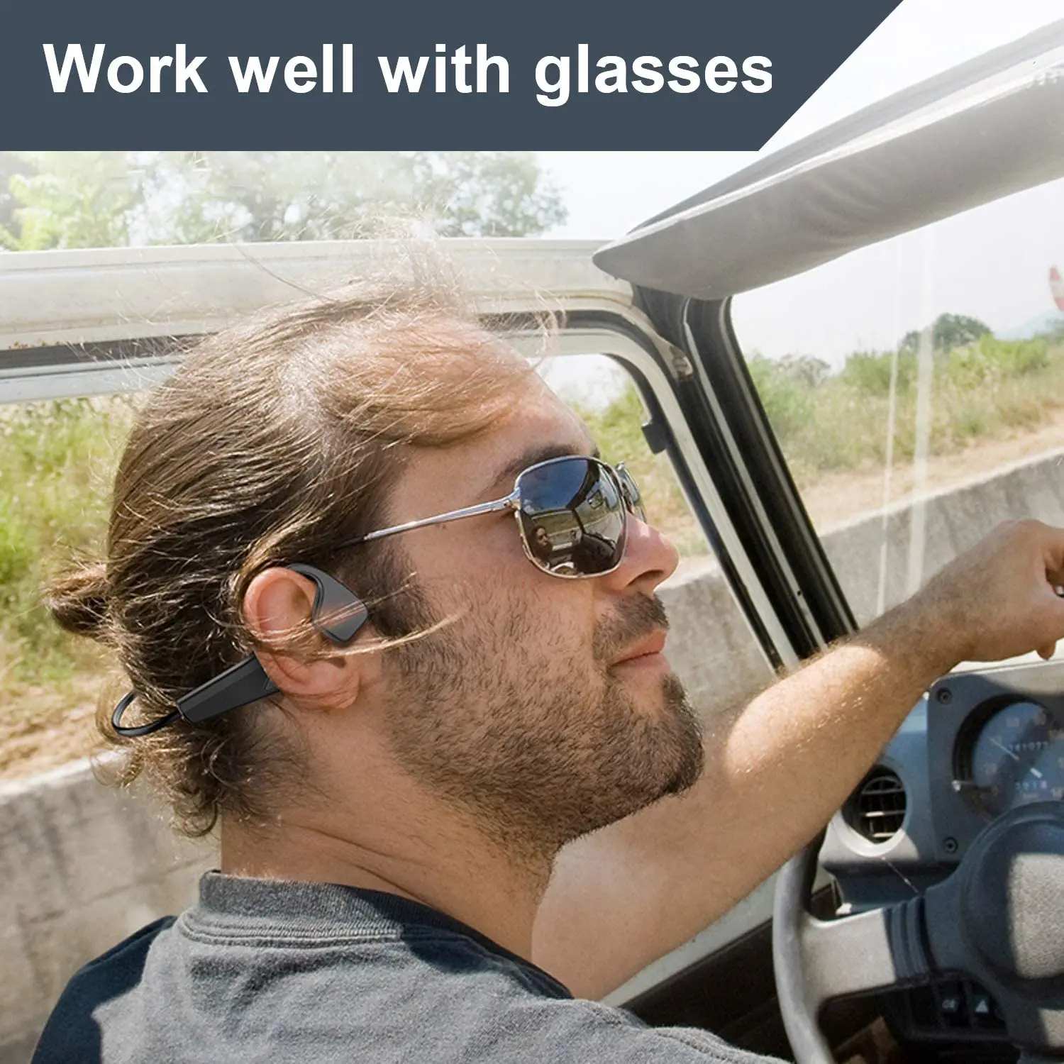 Wireless bone conduction earphone Bluetooth 5.0 open headphones waterproof noise reduction sports headset for Android IOS