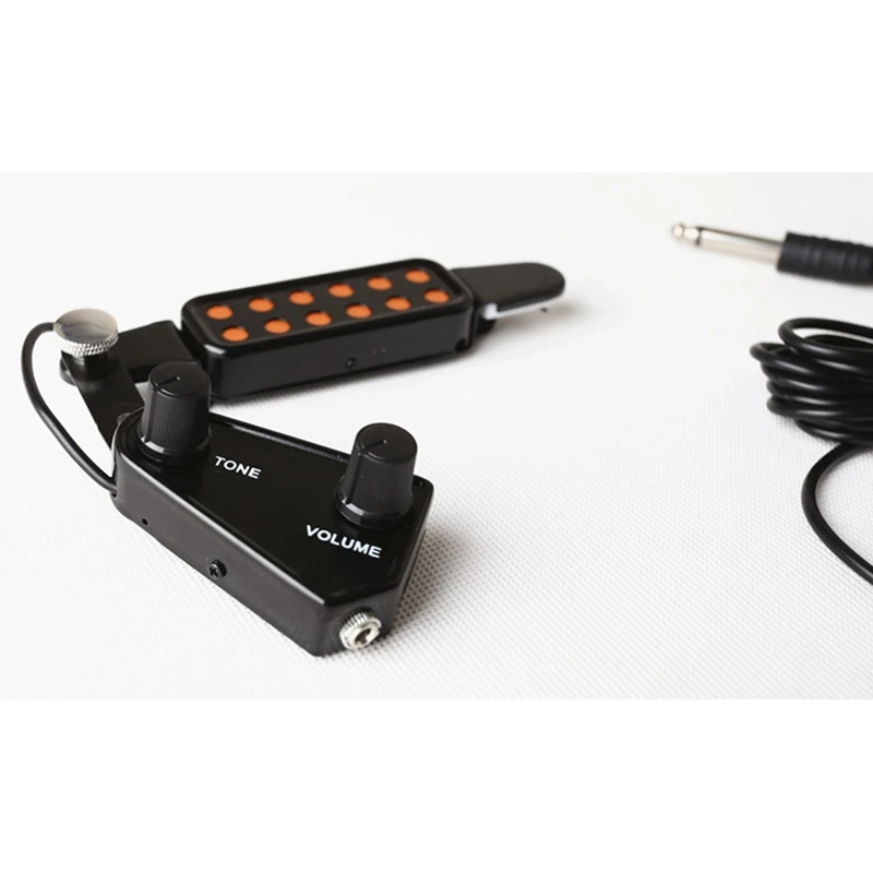 Звукосниматель с 12 отверстиями для акустической гитары регулировкой звука и