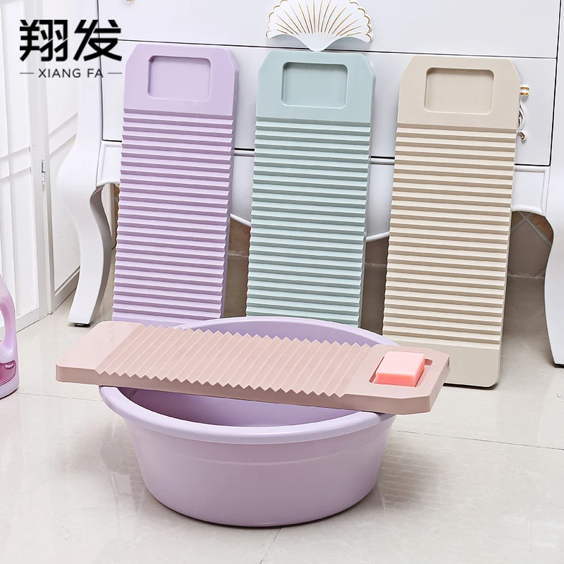 

Plastic Thicken Clothes Washing Board Home Bathroom Supplies Cleaning Laundry Scrubbing Washboard Tabla Lavar Home Garden BJ50CY