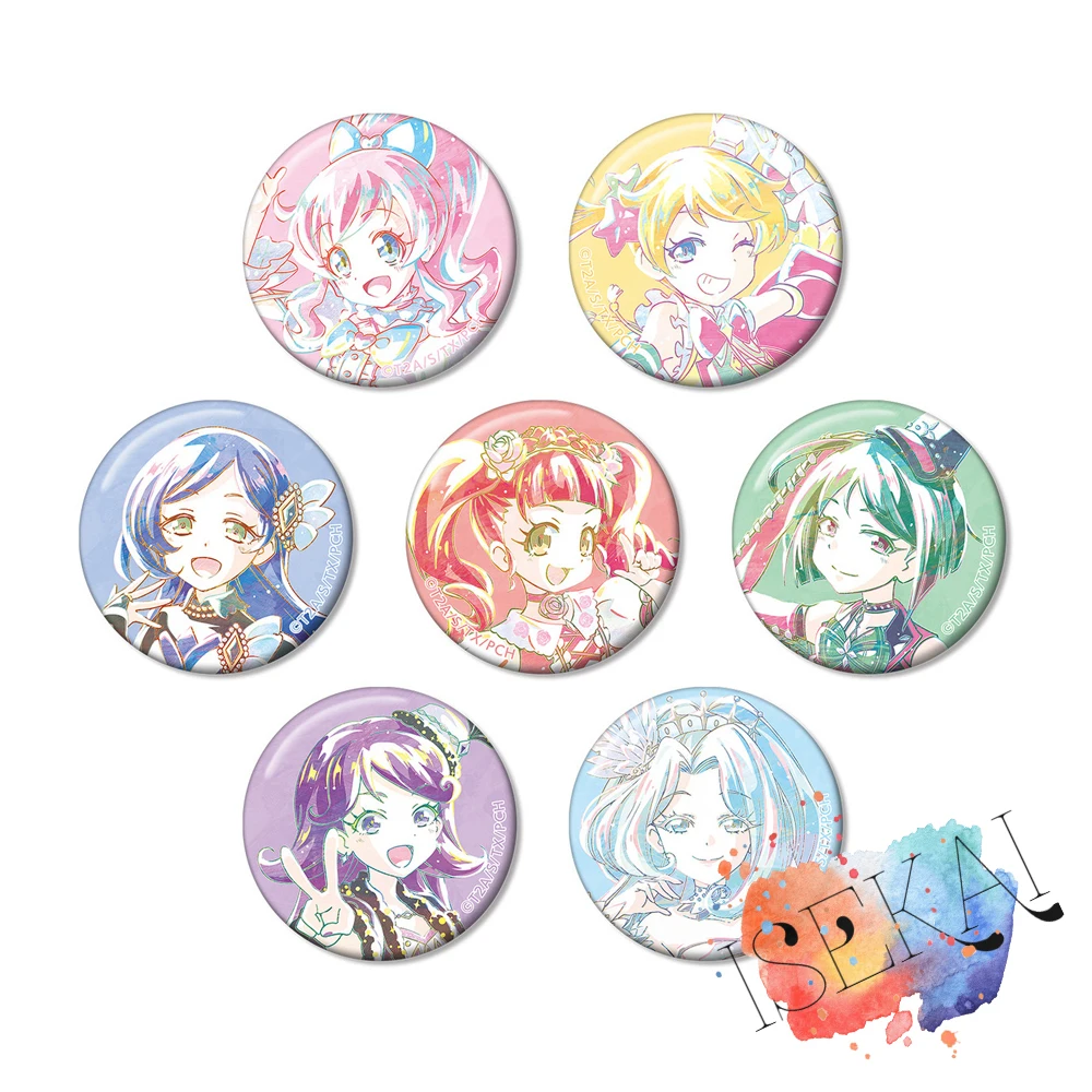 Симпатичный канал значок аниме Momoyama Mirai Moegi эмо Aoba Rinka Sara Akagi Anna Shidou Meru