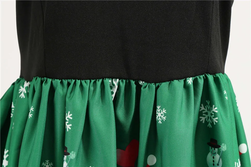 Женское винтажное плиссированное платье с длинным рукавом зеленое для вечеринки