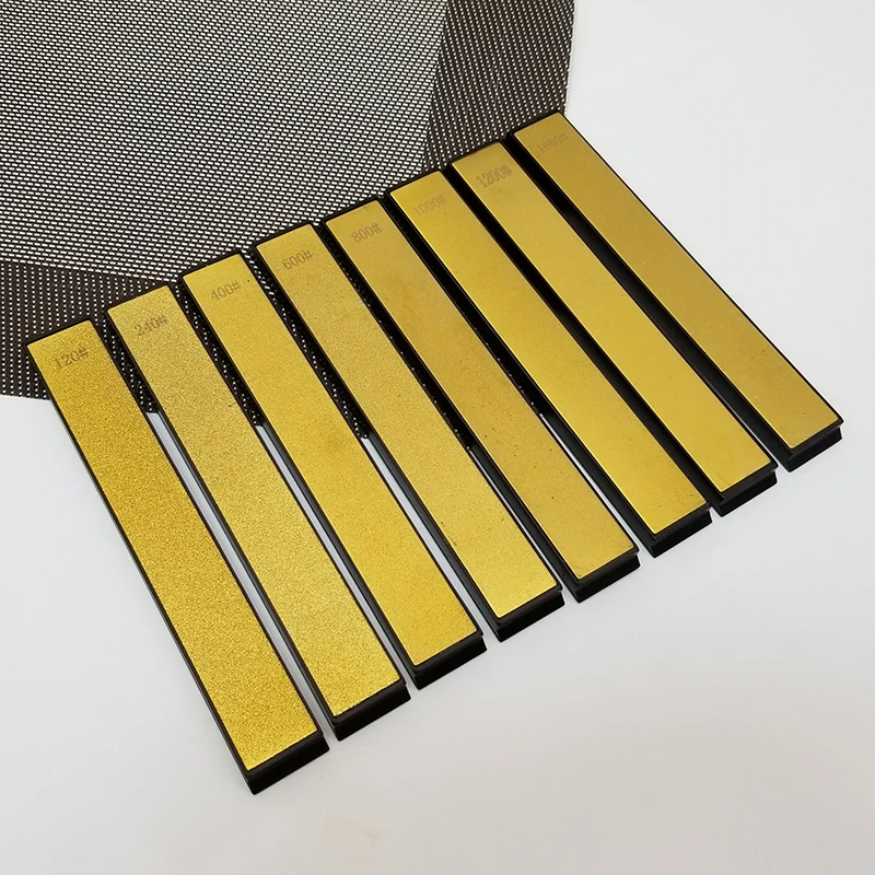 

Professional Golden Diamond Plate Kitchen Knife Whetstones Knife Sharpening Tool Sharpener Stone