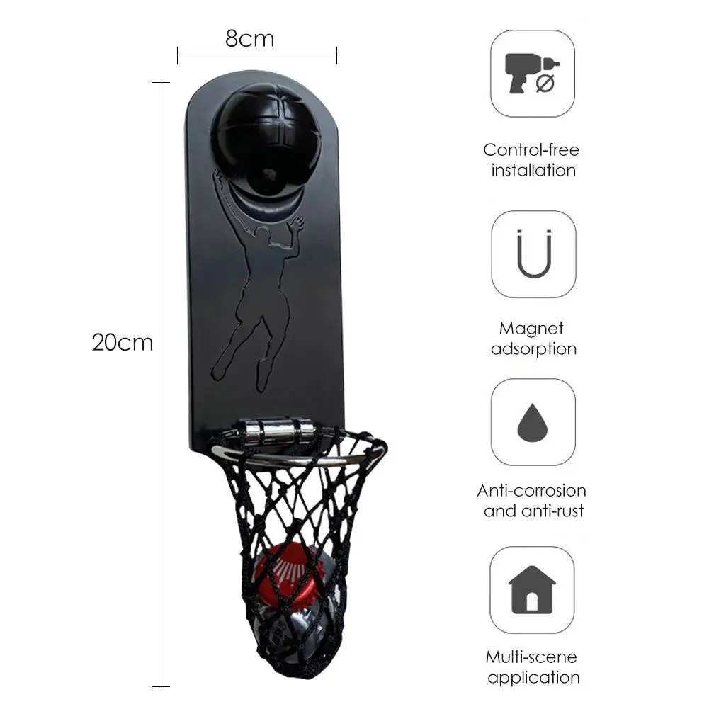 

Beer Bottle Opener Magnetic Wall Mount Basketball Bottle Opener With Magnetic Cap Catcher Pocket Kitchen Gadget Bar Party Supply