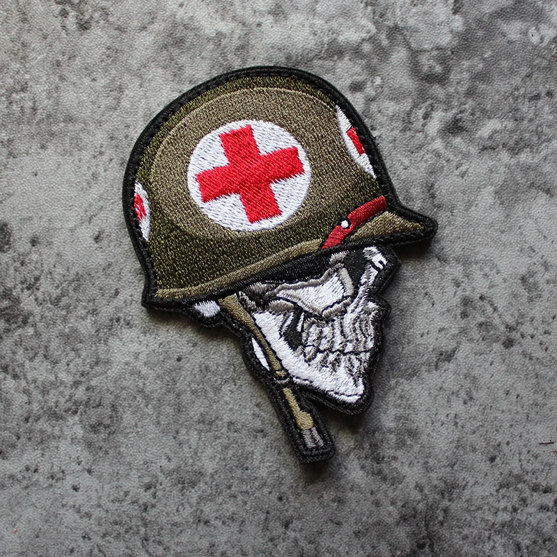 Череп солдат тактический шлем чехол для телефона на руку велкро заплаты вышивки