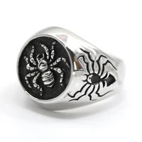 gothic punk spider animal opening womens ring for hip hop female band christmas party gift jewelry set anillos