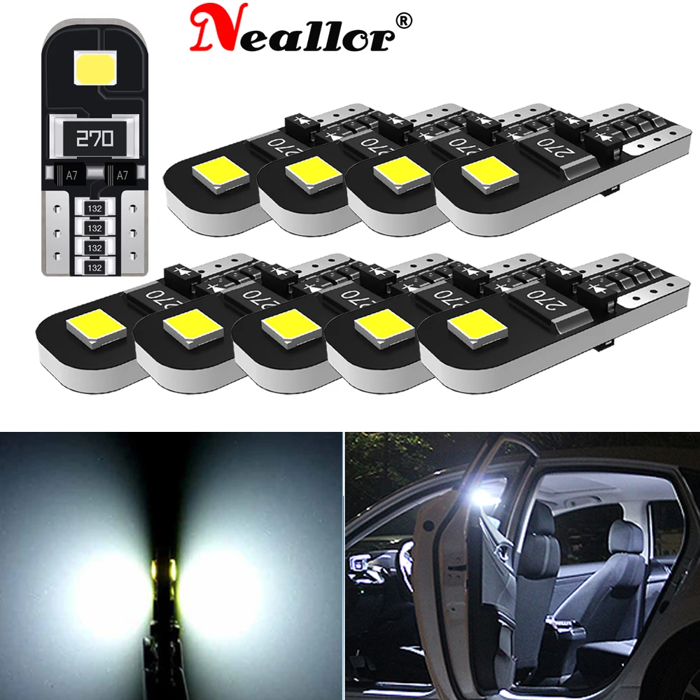 

10Pcs W5W T10 LED Canbus Light Bulb for Audi BMW VW Mercedes Car Interior Dome Light Trunk Lamp Auto Lights Error Free 12V Diode
