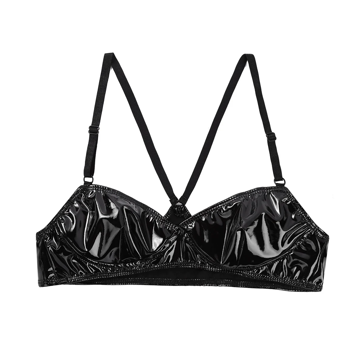 Женский латексный бюстгальтер нижнее белье блестящее кожаное для взрослых