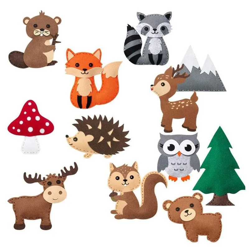 Набор для творчества с изображением лесных животных самодельная игрушка|Пазлы| |