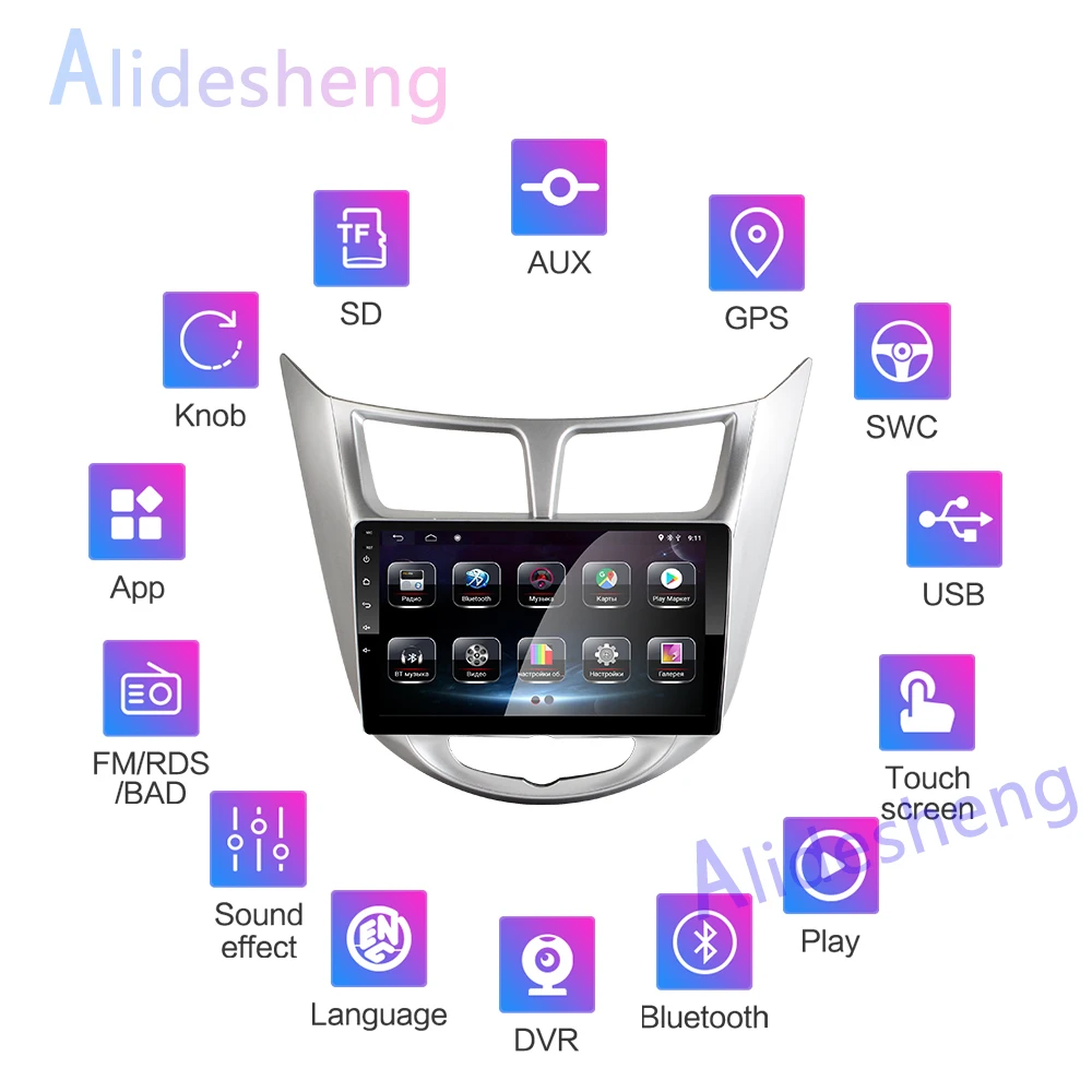 4G Android 8 1 автомобиль радио мультимедиа плеер для Hyundai Solaris Accent 2010 2011 2012 2013 2014 2015 2016 gps