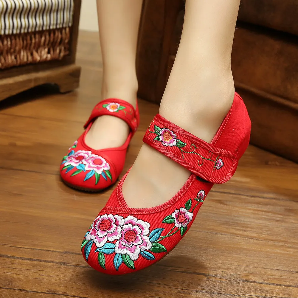 Женские парусиновые балетки ручной работы Veowalk винтажные повседневные туфли на