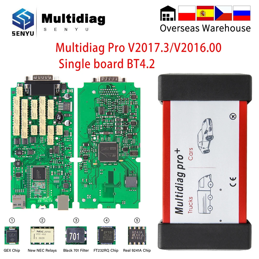 Автомобильный диагностический сканер Multidiag Pro + 2020 OBD 2 OBD2 для BMW BT4.2