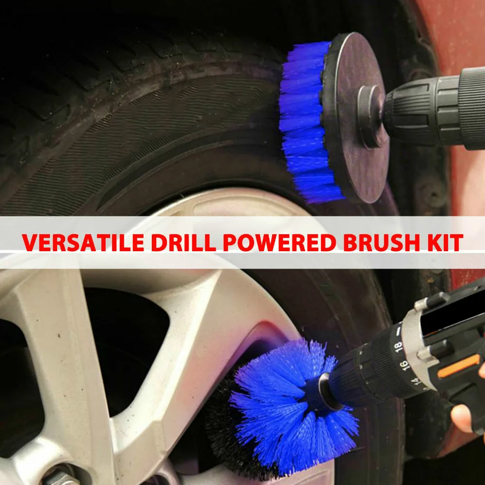 

3pcs Power Scrubber Brush Set Electric Drill Cleaning Brush For Cleaning Carpets Kitchens And Bathrooms Drill Attachment Kit