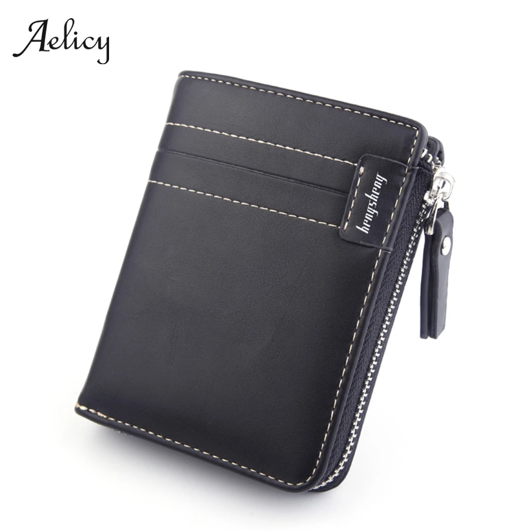 Aelicy кошелек на молнии, мужские кожаные кошельки, кошелек, Короткий Мужской клатч, кожаный кошелек, мужская сумка для денег, гарантия качества
