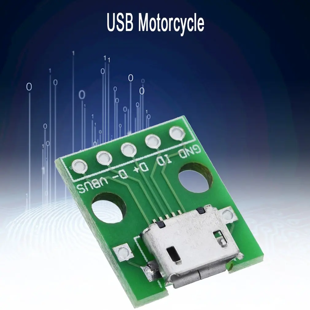MICRO USB Для DIP 5pin разъем типа B pcb конвертер pinboard 2 54 |