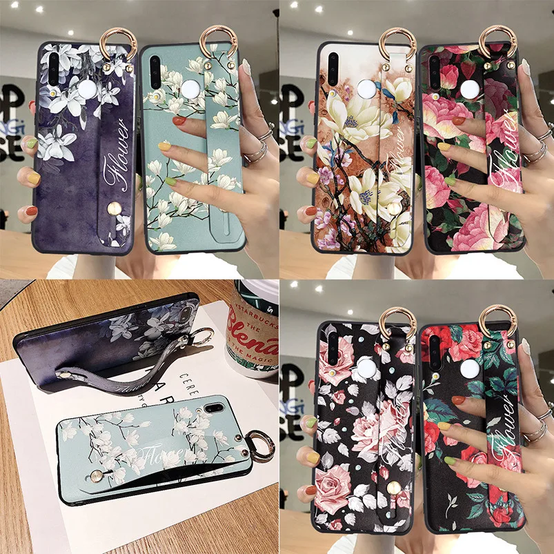Ремешок на запястье Чехол для Huawei Y5 Y6 Y7 Y9 Prime 2018 2019 принципиально 6A 7A 8A 8X 9X 9 10 20 Pro Lite