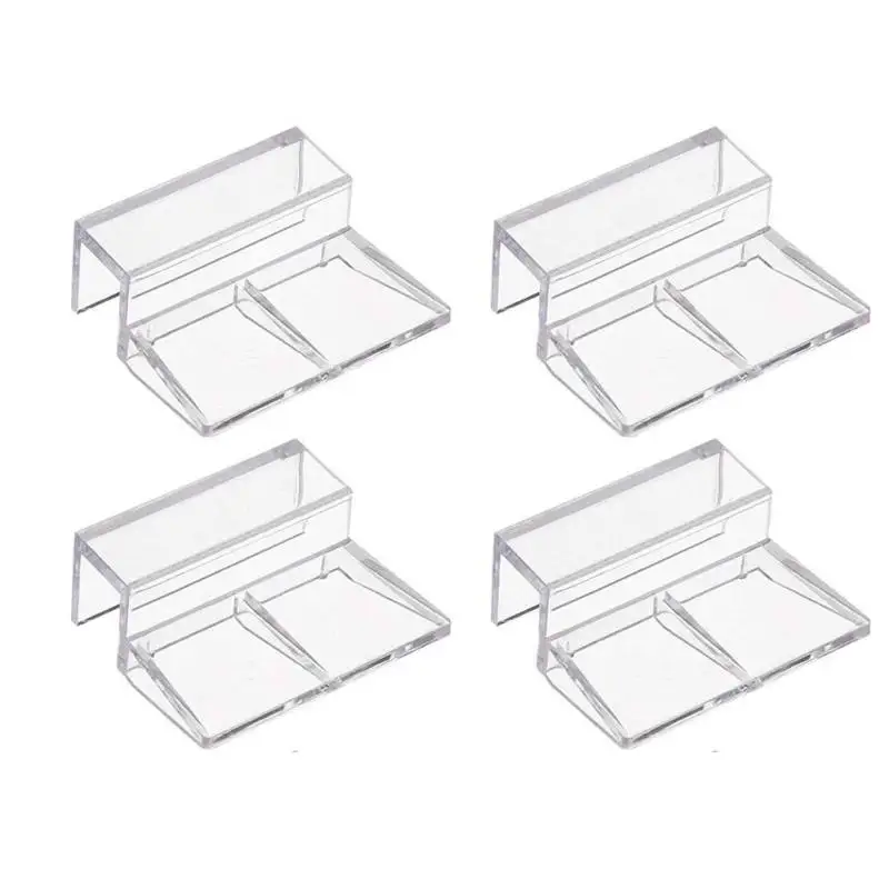 

2021 New 4Pcs/lot Fish Aquatic Pet Parts Aquarium Fish Tank Acrylic Clips Glass Cover Support Holders 6/8/10/12mm