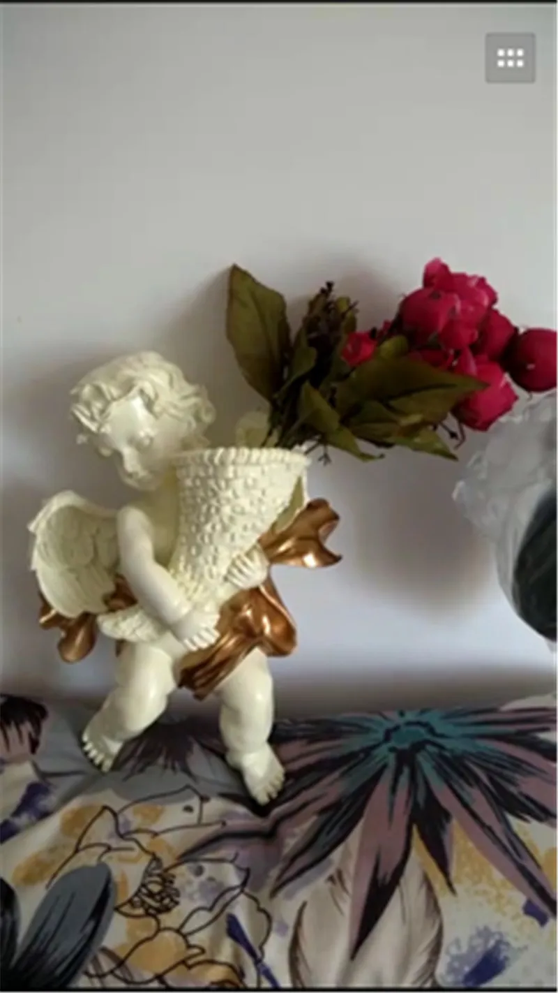 

[HHT] European Wall Hanging Three-dimensional Angel Vase Home Decor Living Room TV Background Bedside Wall Decoration Pendant