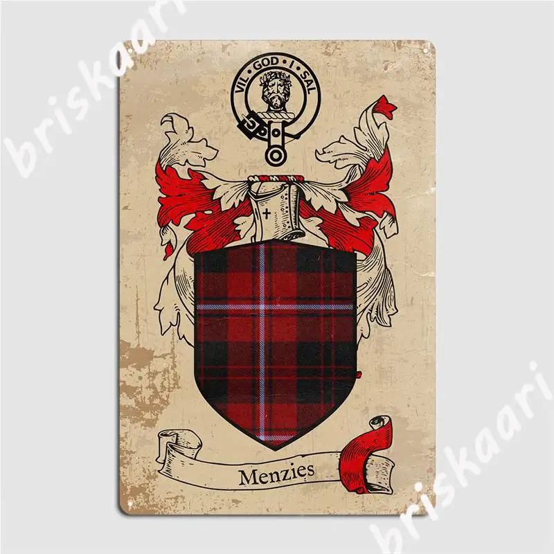 Металлический плакат с надписью Clan Menzies Постер для кинотеатра кухни вечеринки
