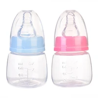 60ml baby newborn mini portable feeding nursing bottle bpa free safe infant nursing nipple care feeder fruit juice milk bottles