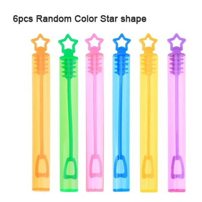 Random Color Star 12, 6 штук в партии, пустые бутылки для мыльных пузырей одежда для свадьбы, дня рождения украшения детская игрушка производитель пузырей, флисовая верхняя одежда для детей, весело пузырь игрушка - Цвет: Random Color Star