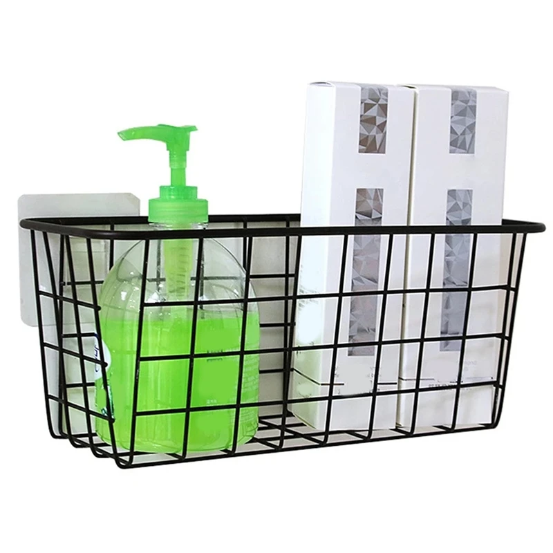 

4Pcs Basket Art Wrought Storage Basket Desktop Bathroom Organizer Holder Home Sundries Container Panier De Rangement