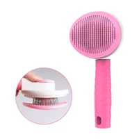 self cleaning slicker brush for dog and cat hair removes cats massage cat comb brush rubs pet grooming supply