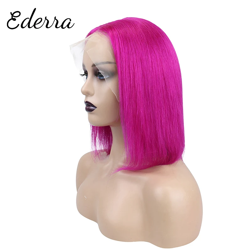 

Brazilian Bob Wig Straight Human Hair Wigs 13X4 Lace Front Wigs Human Hair Bob Striaght Wig Remy Human Hair Wigs Purple