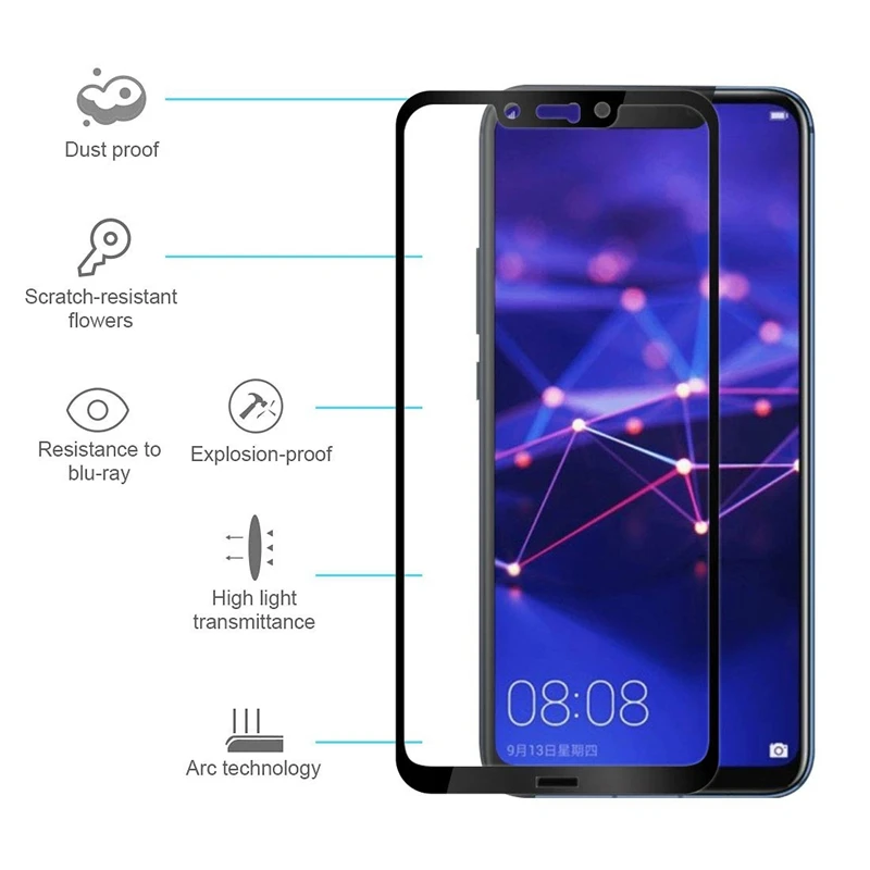 Для huawei mate 20 pro Чехол для huawei mate 20 lite 10 20X5G Y5 Y6 Y9 Prime чехол из закаленного стекла защита для экрана камеры