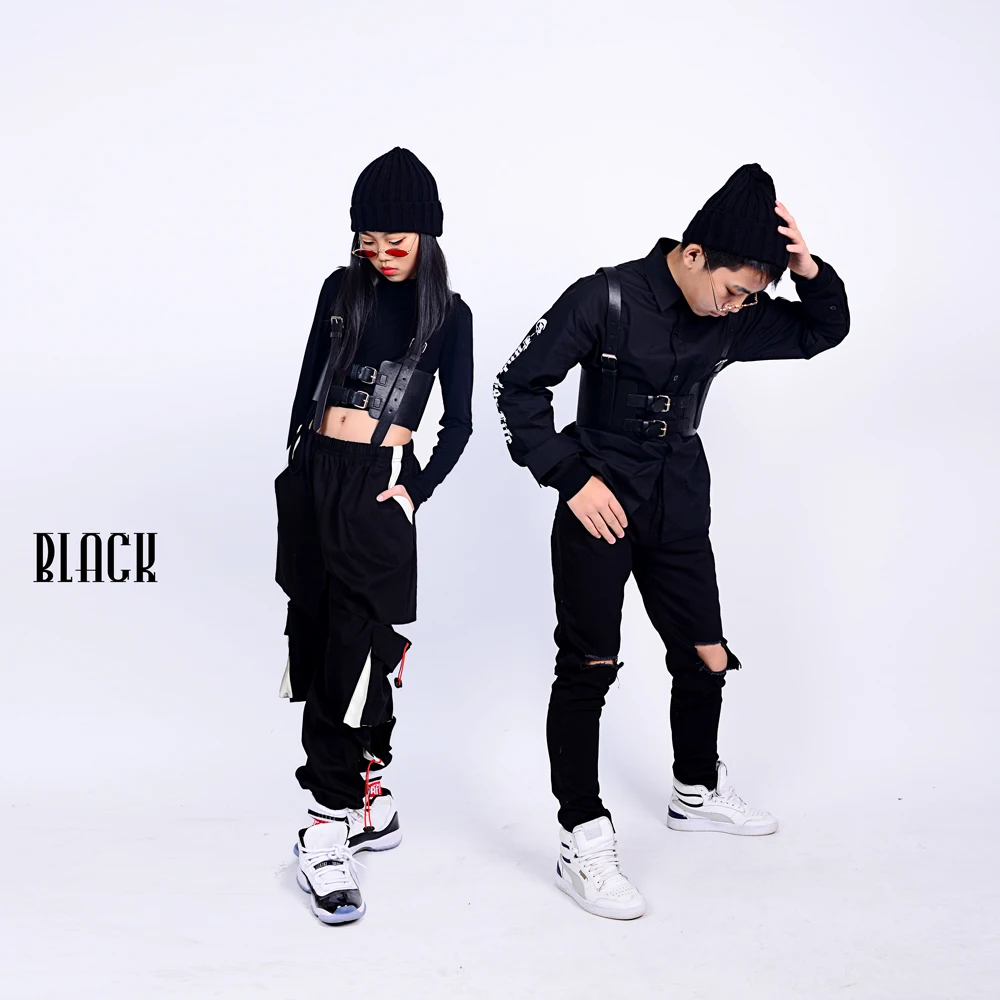 Детская одежда в стиле хип-хоп костюмы топов и брюк для уличных танцев мальчиков