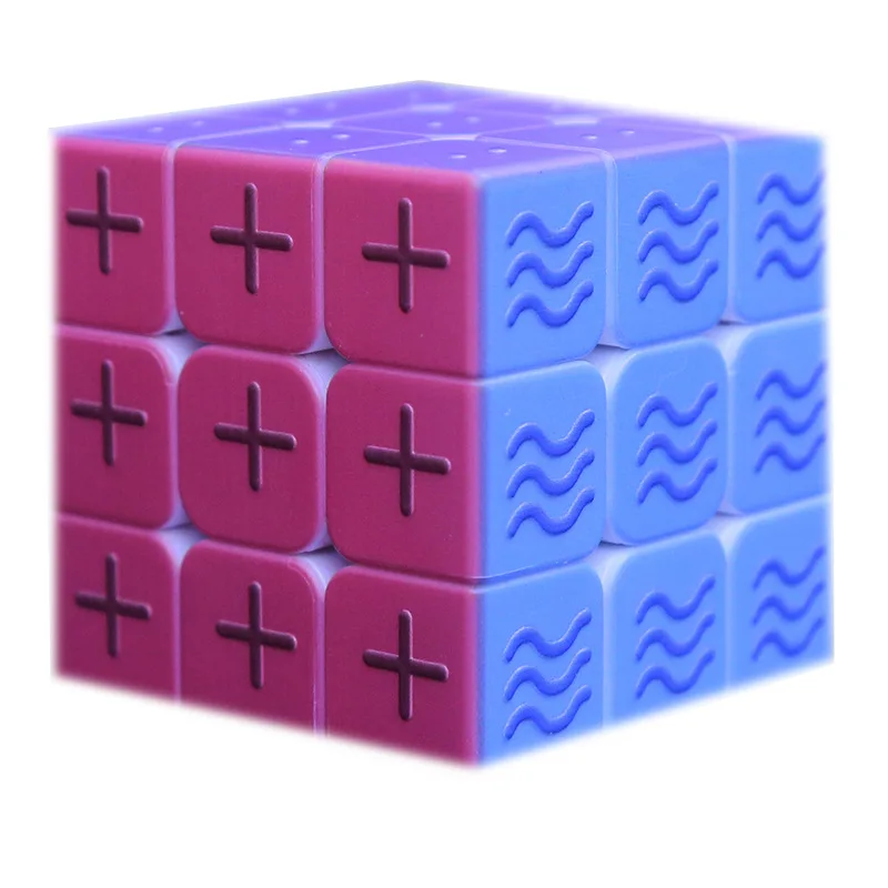 3x3x3 3D взрослых Скорость твист трехмерной с тиснением и изображением судоку, Магический кубик, математика Развивающая игра слепых Брайля игрушка