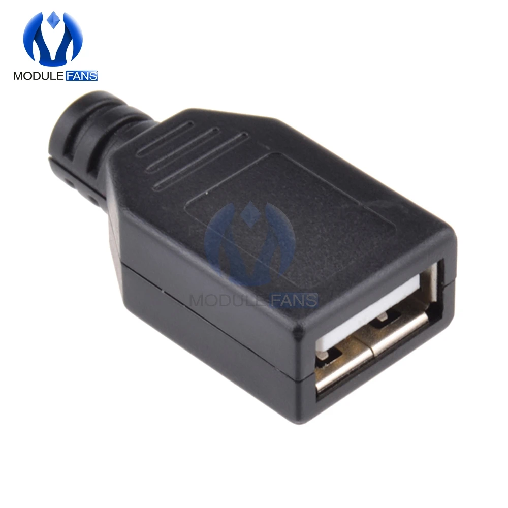 10 шт. 4 контактный разъем USB 2 0 типа A гнездо адаптера контактное пластиковая