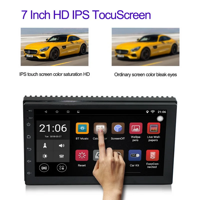 Автомобильный мультимедийный плеер Andriod 8 1 GPS навигация HD Авторадио Wi Fi USB FM 2 Din 7