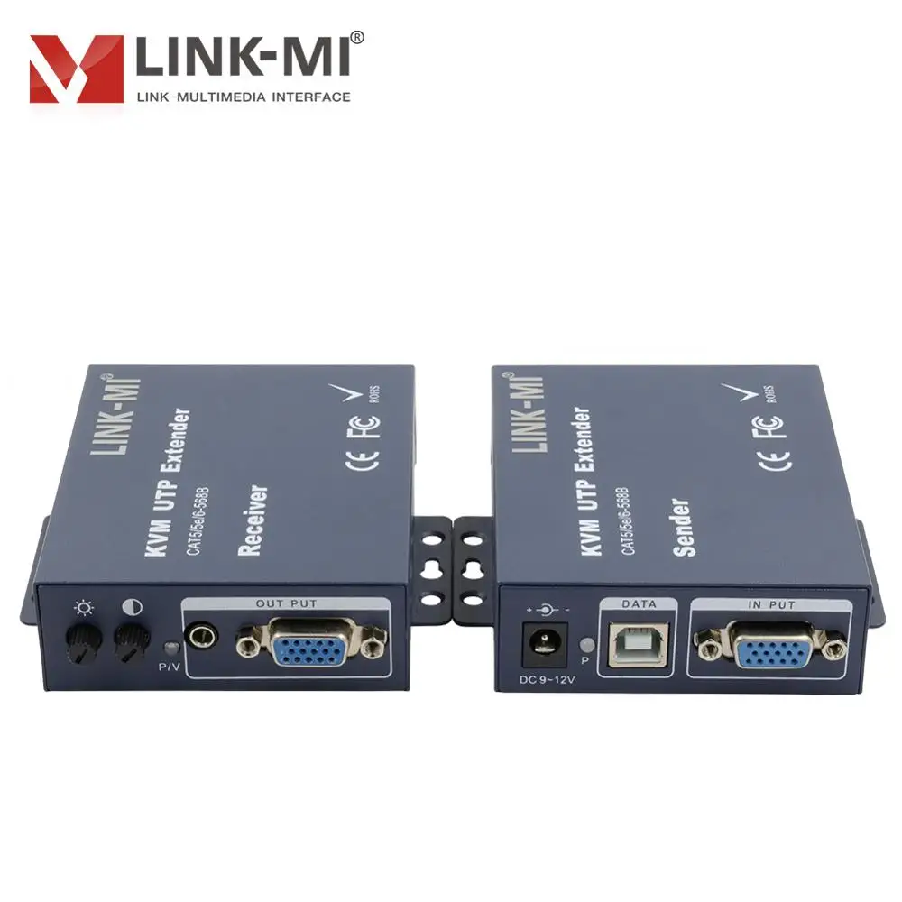 Фото K103TRU LINK-MI м VGA USB KVM-удлинитель через один utp-кабель Cat5e/6 для клавиатуры, мыши и видеопорта, макс. 300 м №4