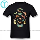 GargostyleФутболка желтая футболка для семьи Gecko хлопковая Футболка с графическим рисунком уличная одежда, футболка с короткими рукавами для мужчин 4xl