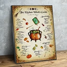 Кухня Ведьмак винтажная фотокартина ведьмы Волшебные знания Настенная картина для современного домашнего декора