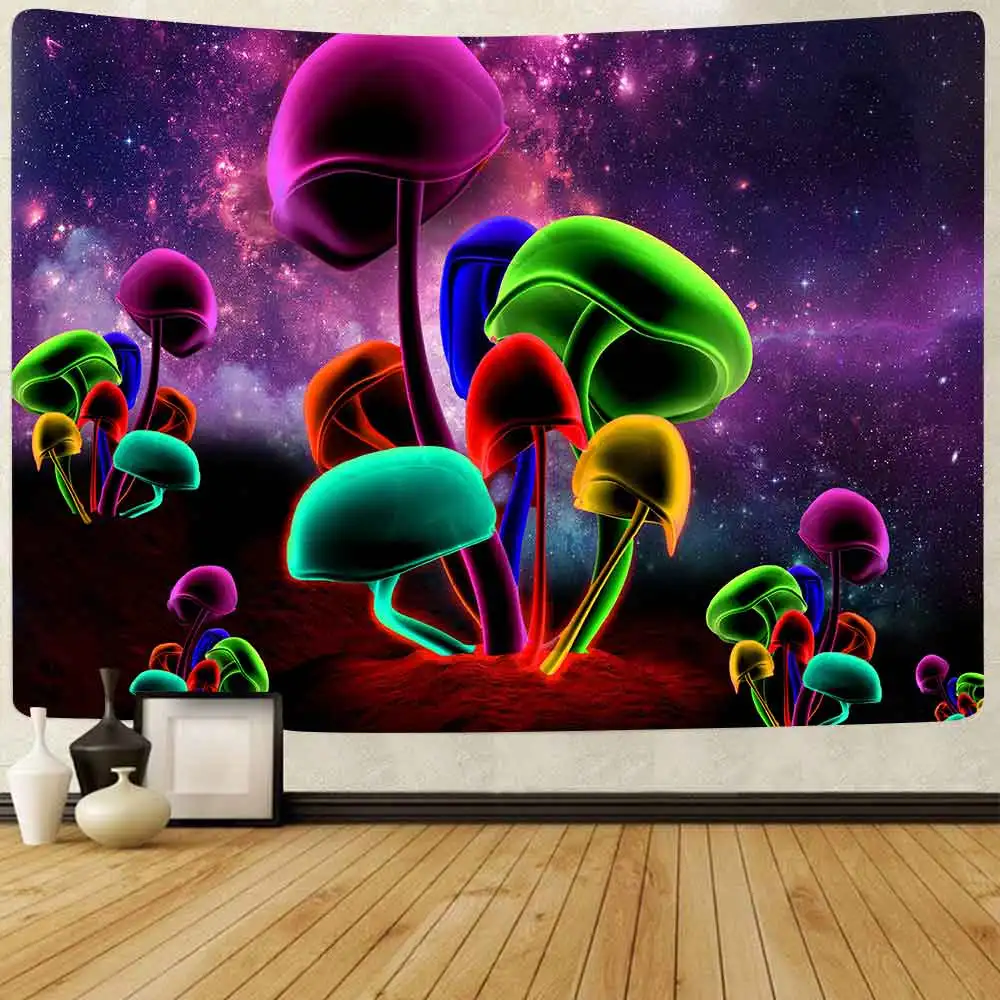 Гобелен simсант Trippy с дымчатыми грибами хиппи красочные настенные подвесные