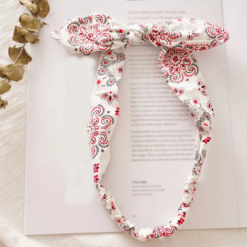 Ободок с кроличьими ушами женские повязки для волос винтажный головной убор