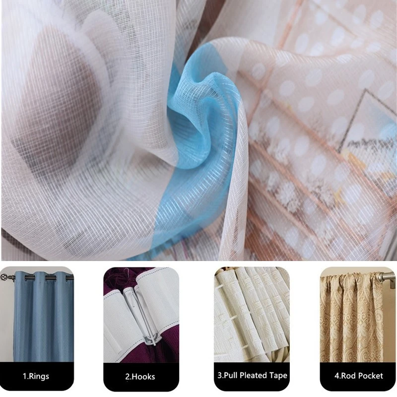 

Modern Shading Window Curtain Cloth Blackout Curtains For Bedroom Living Room Rideaux Chambre Voilage Drapes