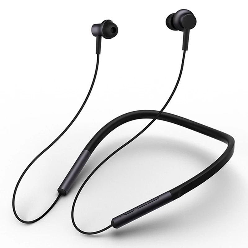 Black Оригинальные Bluetooth наушники Xiaomi, спортивные беспроводные Bluetooth наушники с микрофоном, двойные динамические наушники, наушники - Цвет: Black