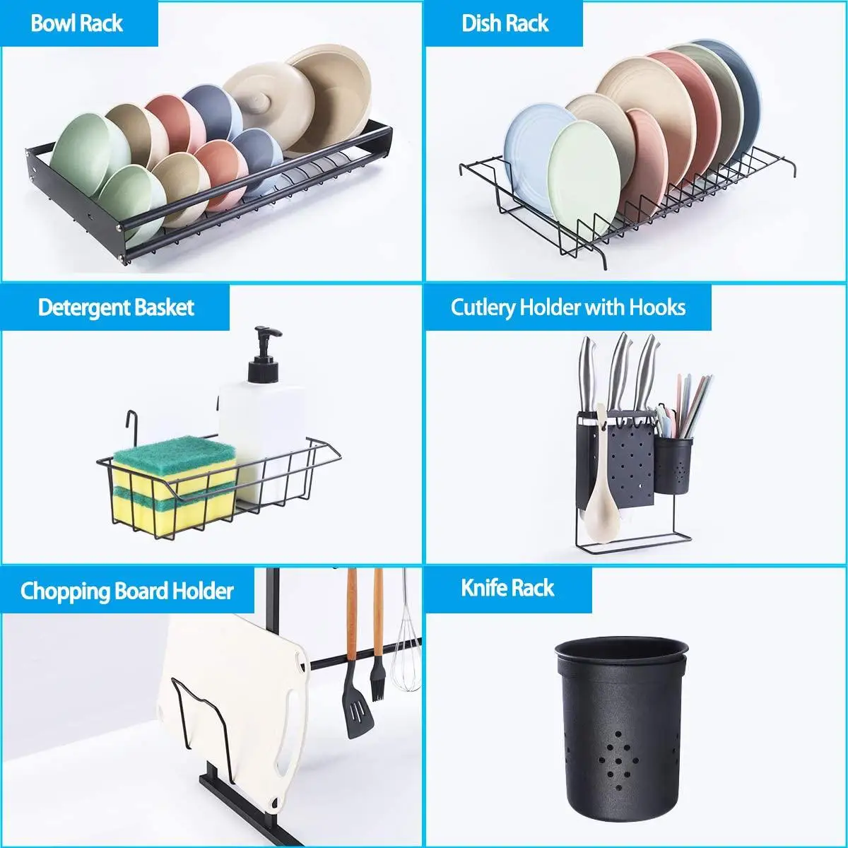 

60-90cm Scalable 304Steel Drain Rack Household Sink Put Bowl Chopsticks Chopping Block Knife Storage Kitchen Accessories